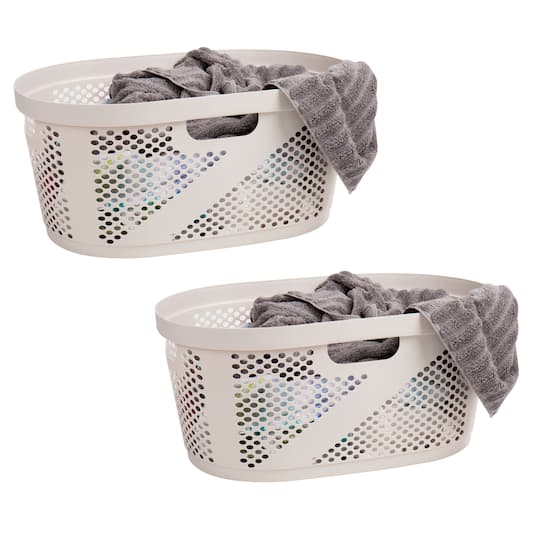 Mind Reader 40L Ventilated Laundry Basket with Cut Out Handles